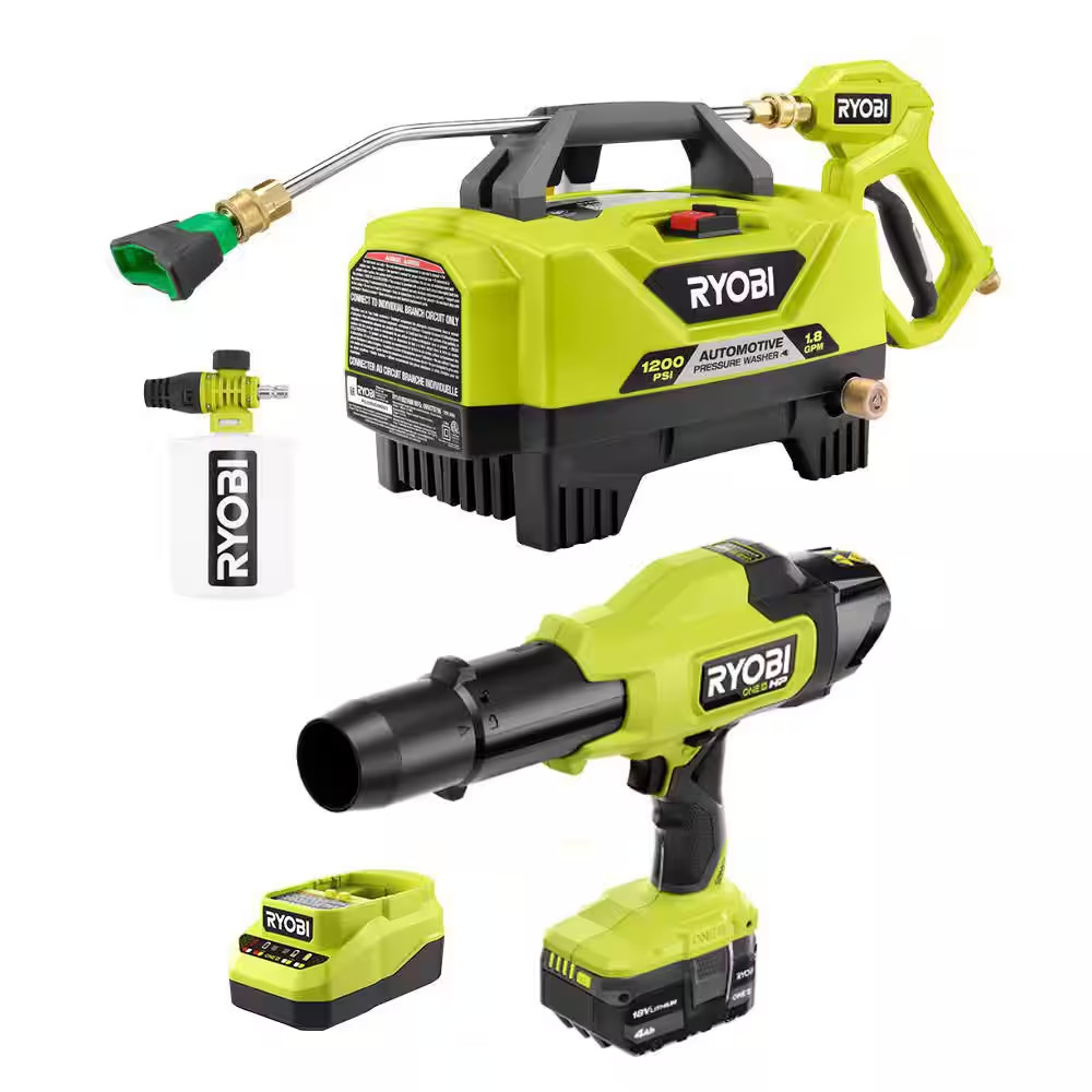 1.8 GPM Automotive High Flow Pressure Washer with ONE+ HP 18V Brushless 220 CFM