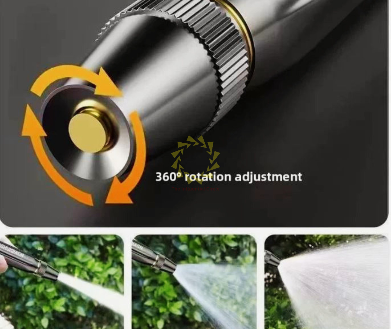 Larnto High Pressure Hose Nozzle Water Gun for Car Wash Garden Pressure Booster