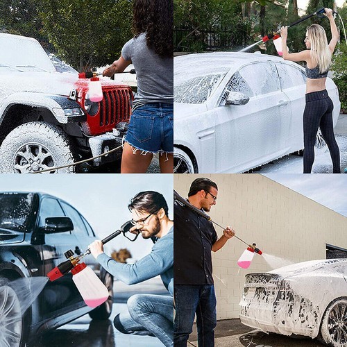 1/4″ Snow Foam Washer Gun Car Wash Soap Lance Cannon Spray Pressure Jet Bottle