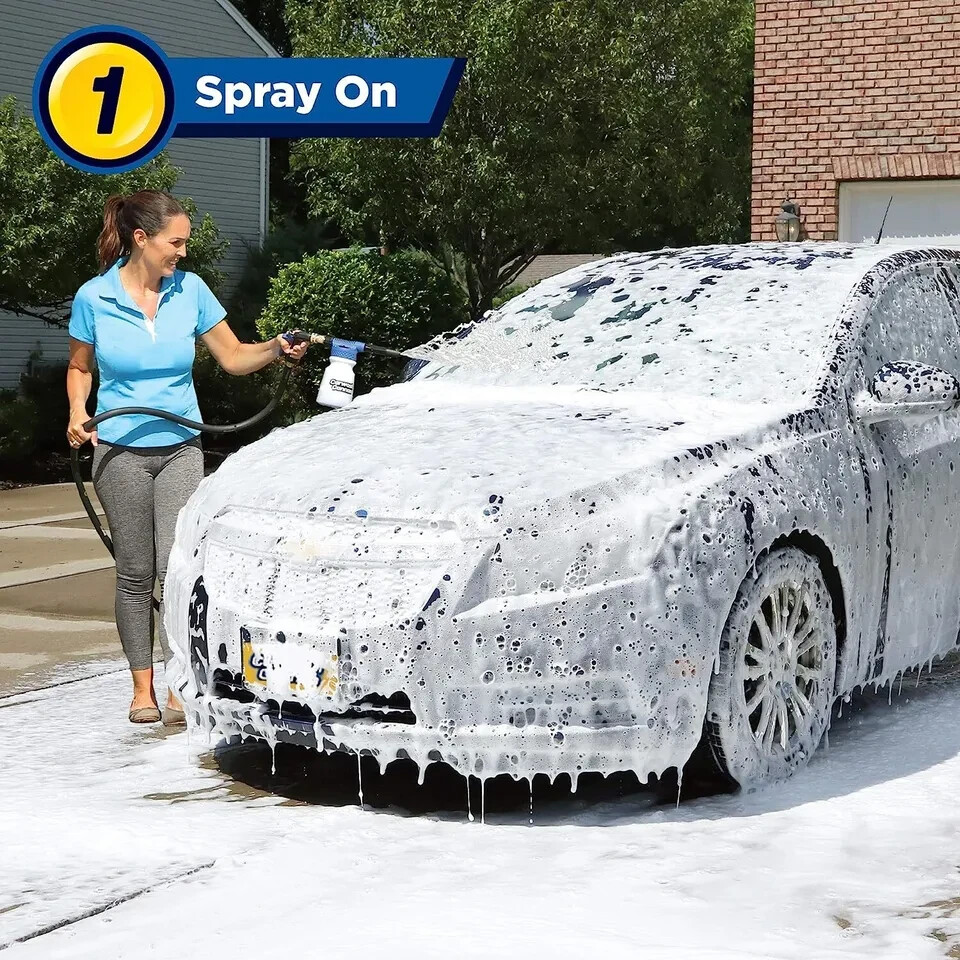 Nozzle Spray Car Wash Gun Cannon Soap Foam Dirt Dust Blaster Hose Thick Sprayer