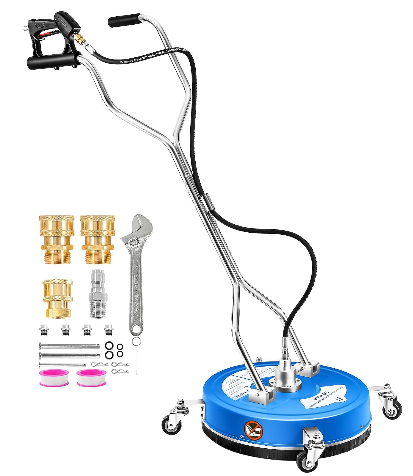 M MINGLE 20 Inch Pressure Washer Surface Cleaner 4500 PSI Driveways