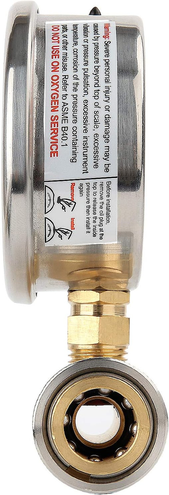 2-1/2″ Pressure Washer Gauge, Pressure Gauge Kit, 3/8 Inch Quick Connect, 0-6000