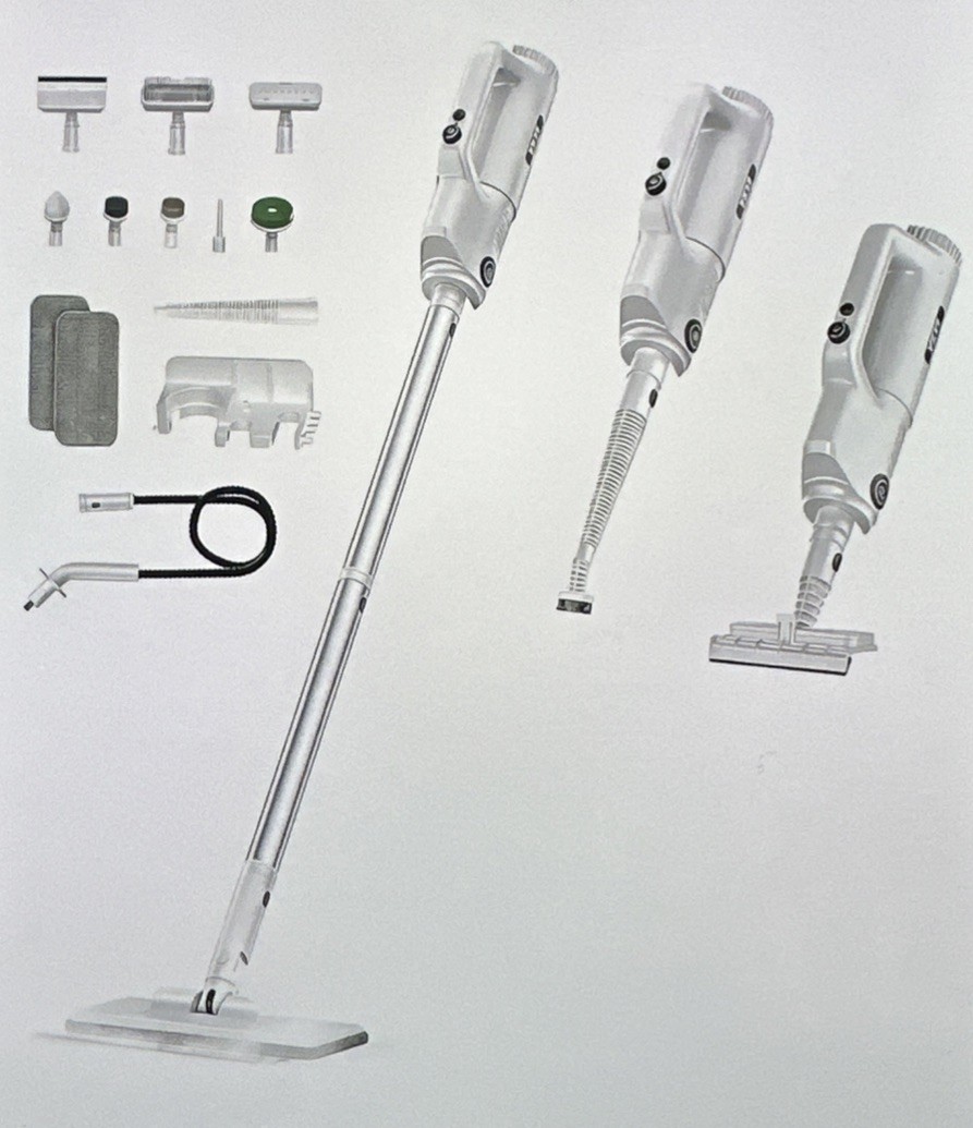 YKYI Steam Mop 30 Speed Level 1200W, 10 in 1 Nozzle 24′, 11 Attachments