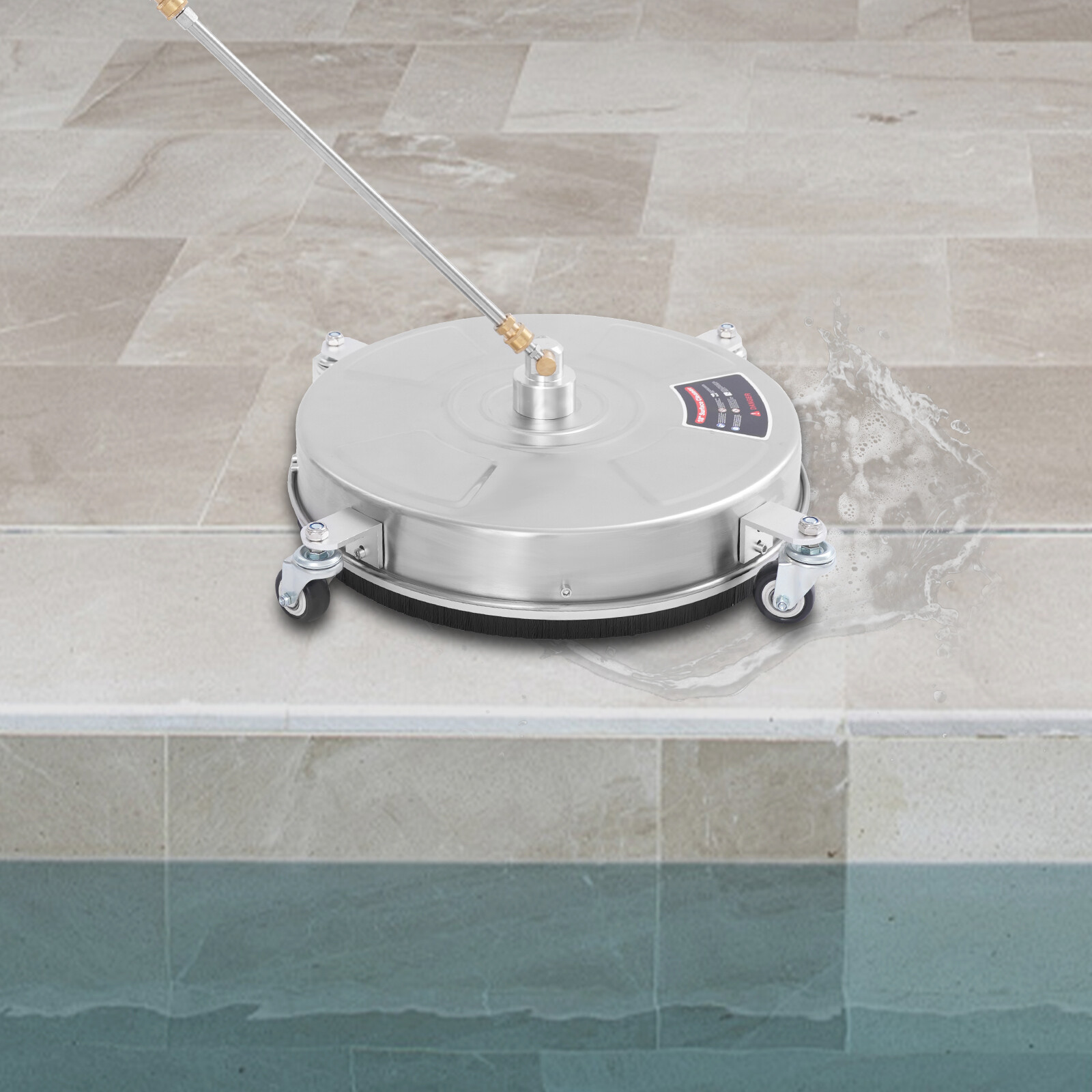 Heavy Duty 18″ Surface Cleaner 5000PSI Hot Cold Water Use for Patio Deck Floor