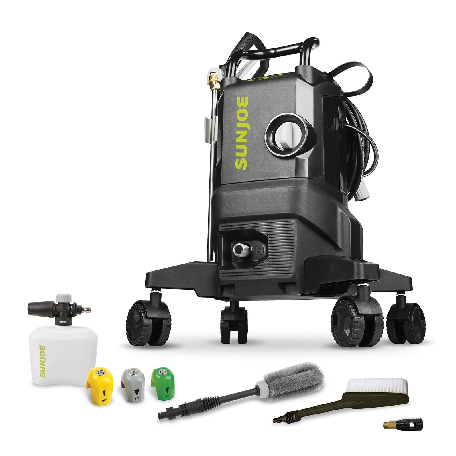 Sun Joe Electric Pressure Washer, 2200 PSI, 1.1 GPM, 14.9-Amp Motor, Quad-Wheel