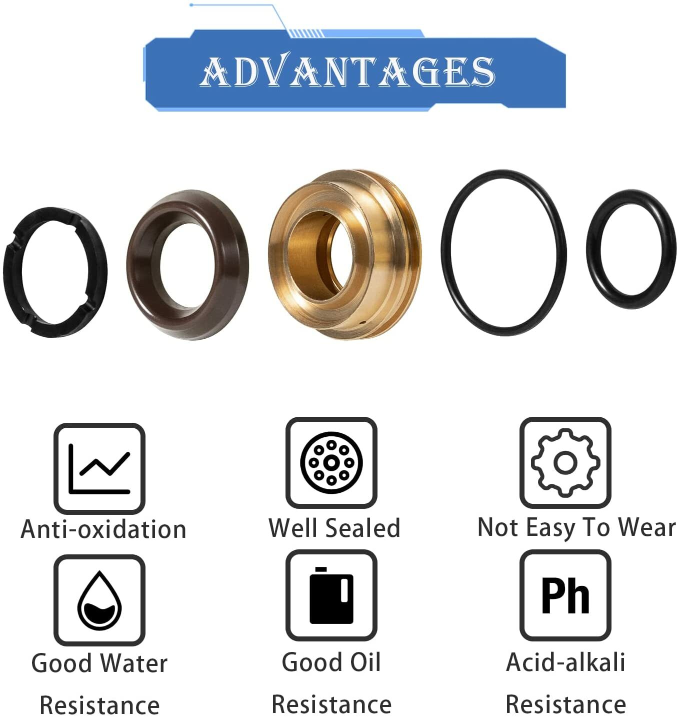 Inter Pump Seal Packing KIT 96, Fits for GP K96 KIT96 15mm TT Series