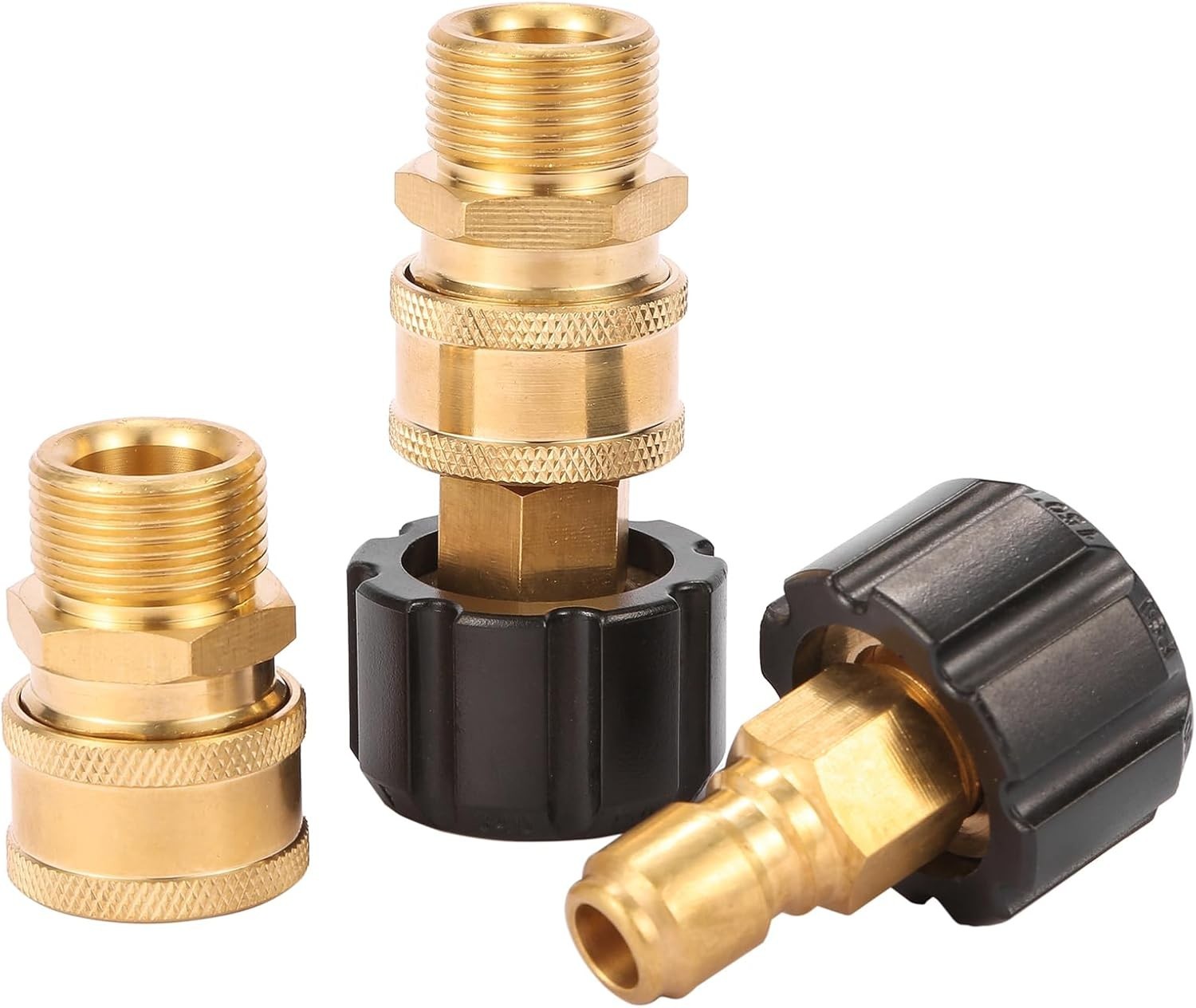 Pressure Washer Quick Connect Fittings, Quick Connect Kit M22 14mm to 3/8 Inc…