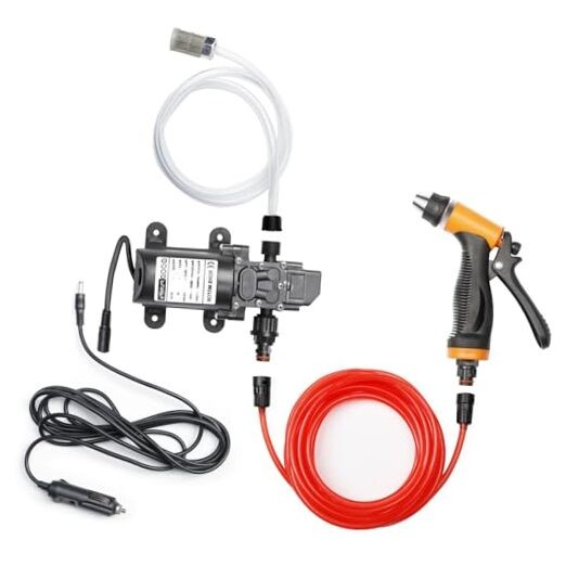 Portable Intelligent Electric Pressure Washer Pump 100W 160 100 W-Black hose