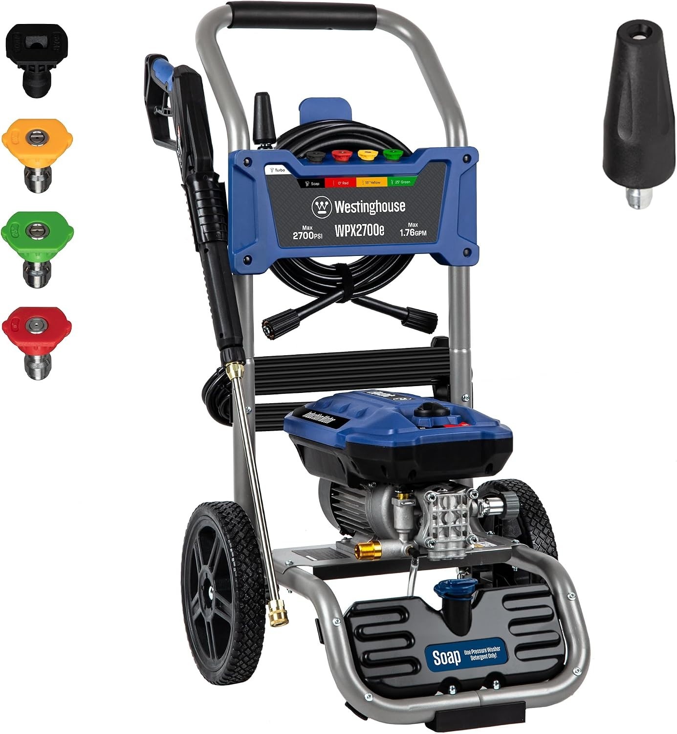 WPX2700e Electric Pressure Washer, 2700 Max PSI and 1.76 Max GPM, Induction Moto