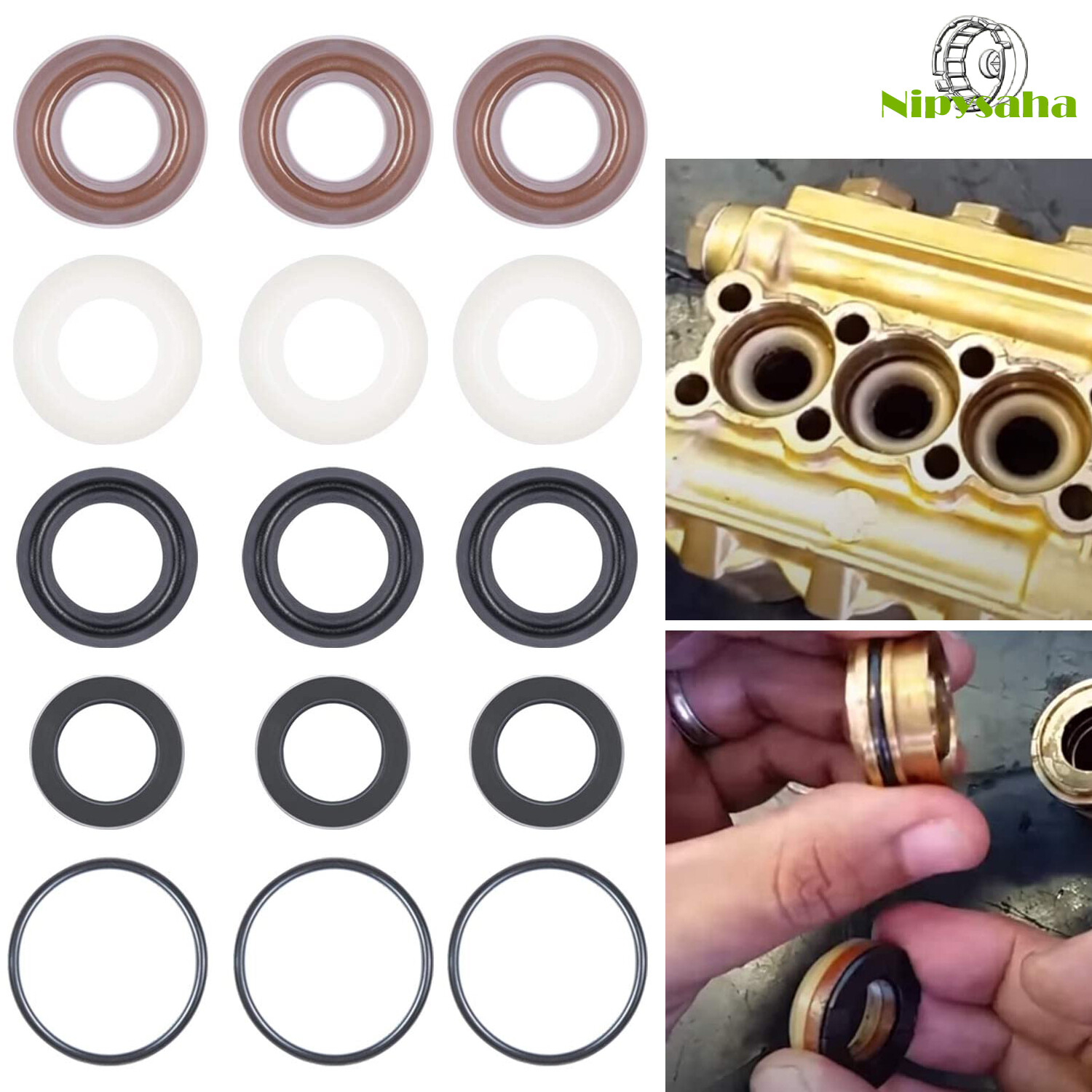15MM Pressure Washer Pump Water Seal Repair kit Packing Kit for ZWD ZWDK Series