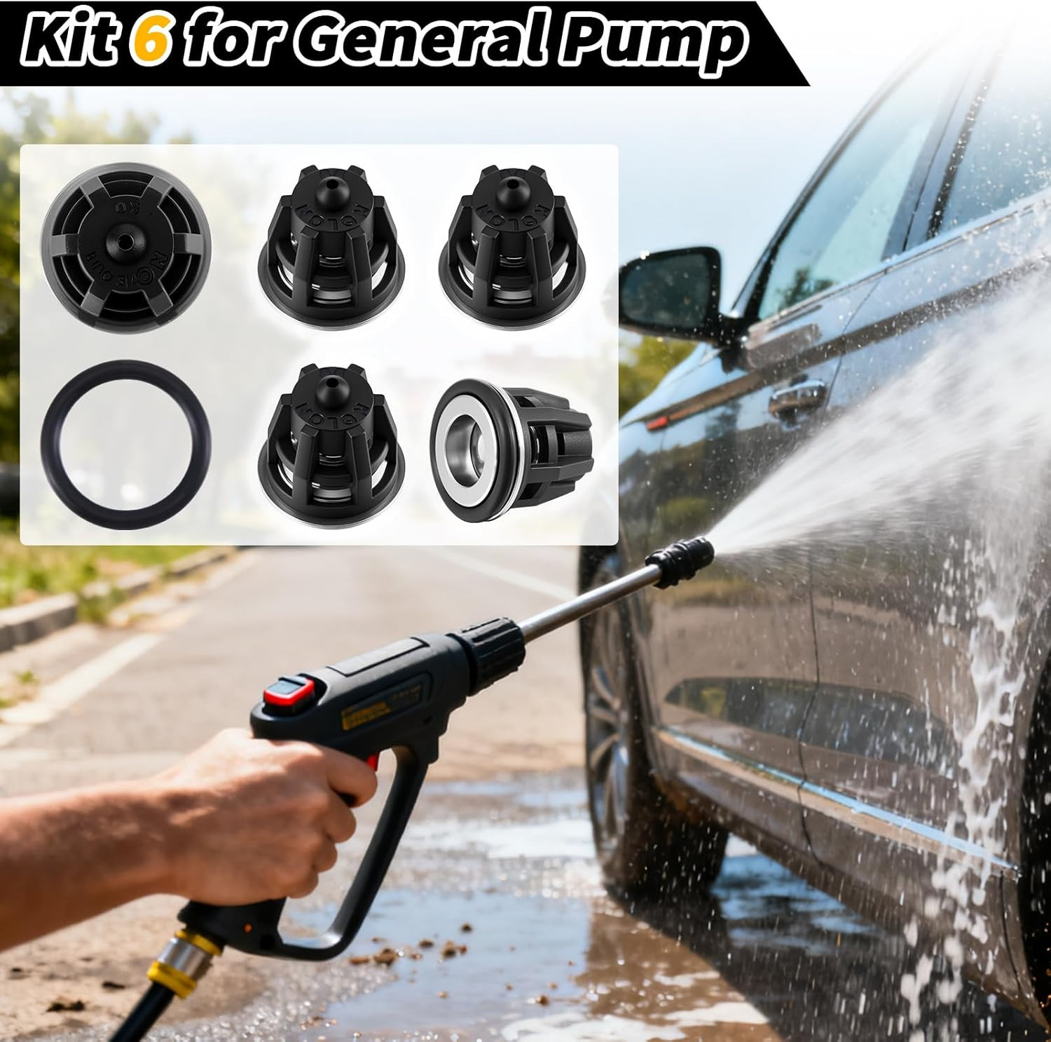 Rebuild 20Mm Kit Pressure Washer Pump Rebuild Kit Compatible with General Pump T
