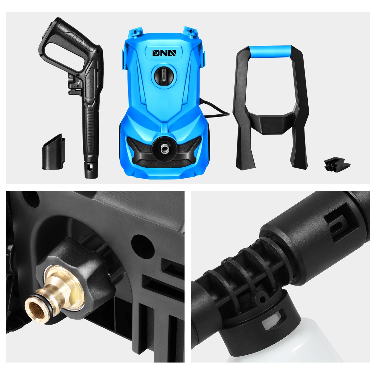 1813 PSI 1.45 GPM High-Pressure Electric Power Cleaner Car Washer Machine Blue
