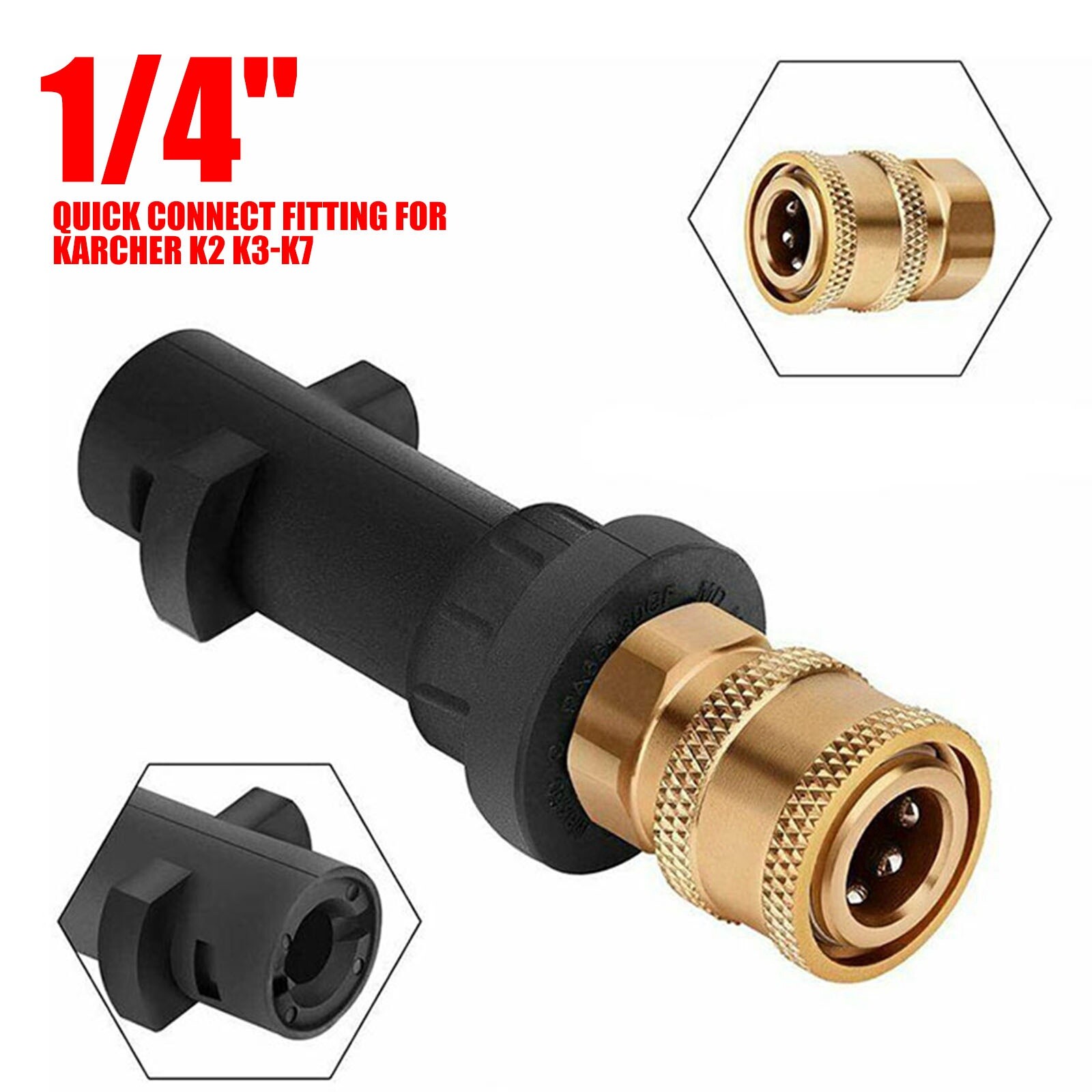 Nozzles For Karcher K2 K3 K4 K5 K6 K7 Washer Gun Adapter to 1/4” Quick Connect