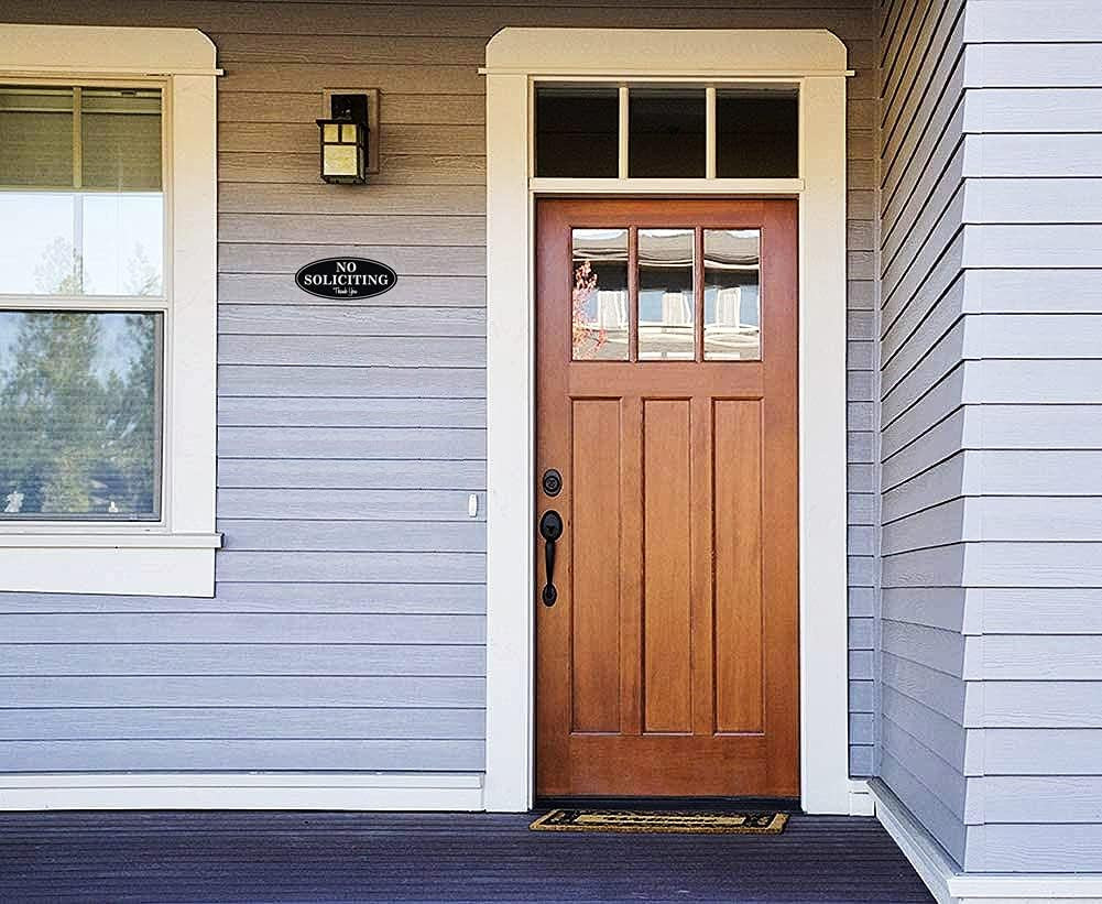 No-Soliciting Sign for House Signs for Home – Premium No Soliciting Thank You…