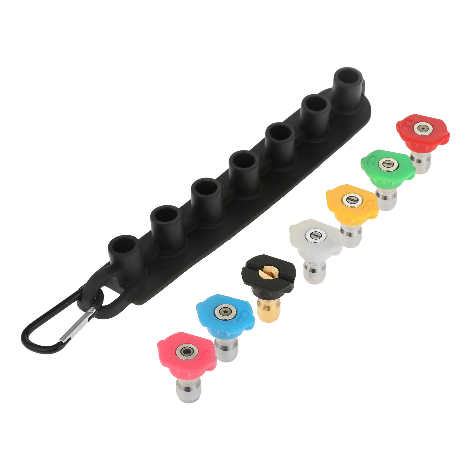 8x Pressure Washer Nozzle Tips Set with Holder Standard 1/4″Quick Connect Plug