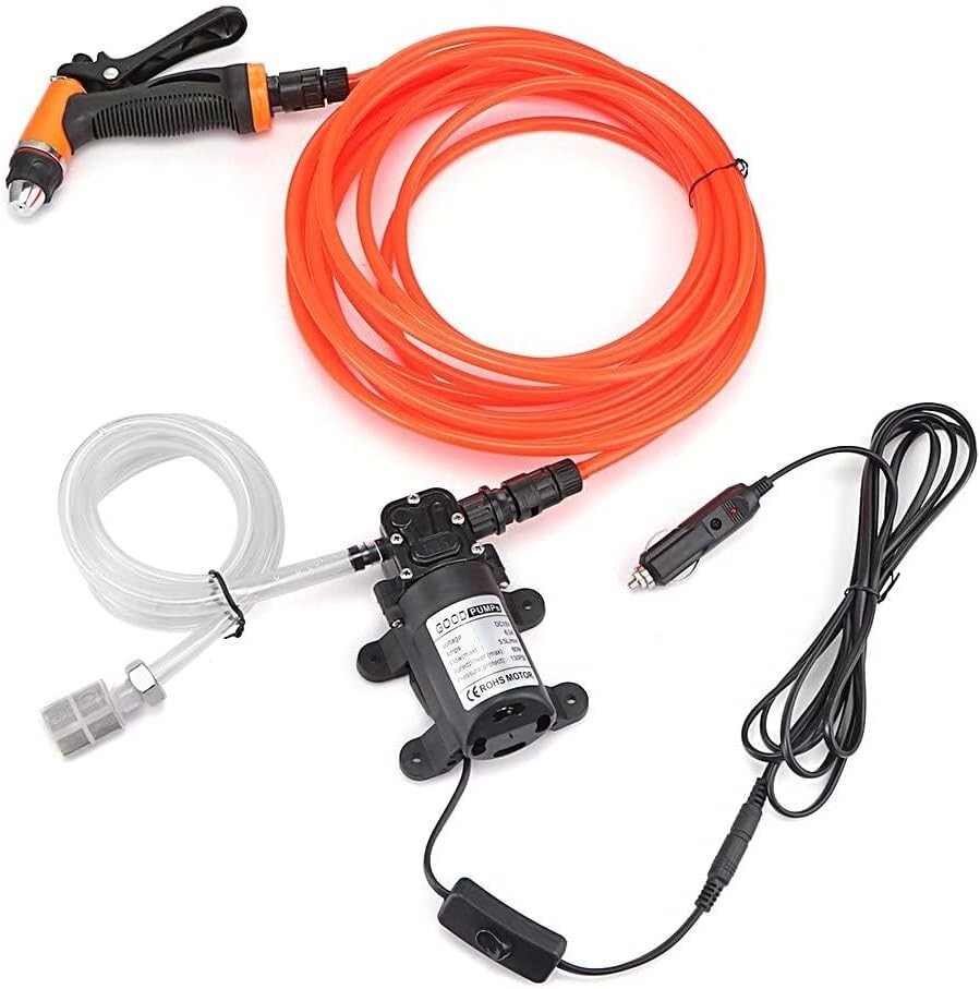 12V 160PSI Washdown Wash Pump Kit Electric DIY Car Washer Cleaner Sprayer Tool#