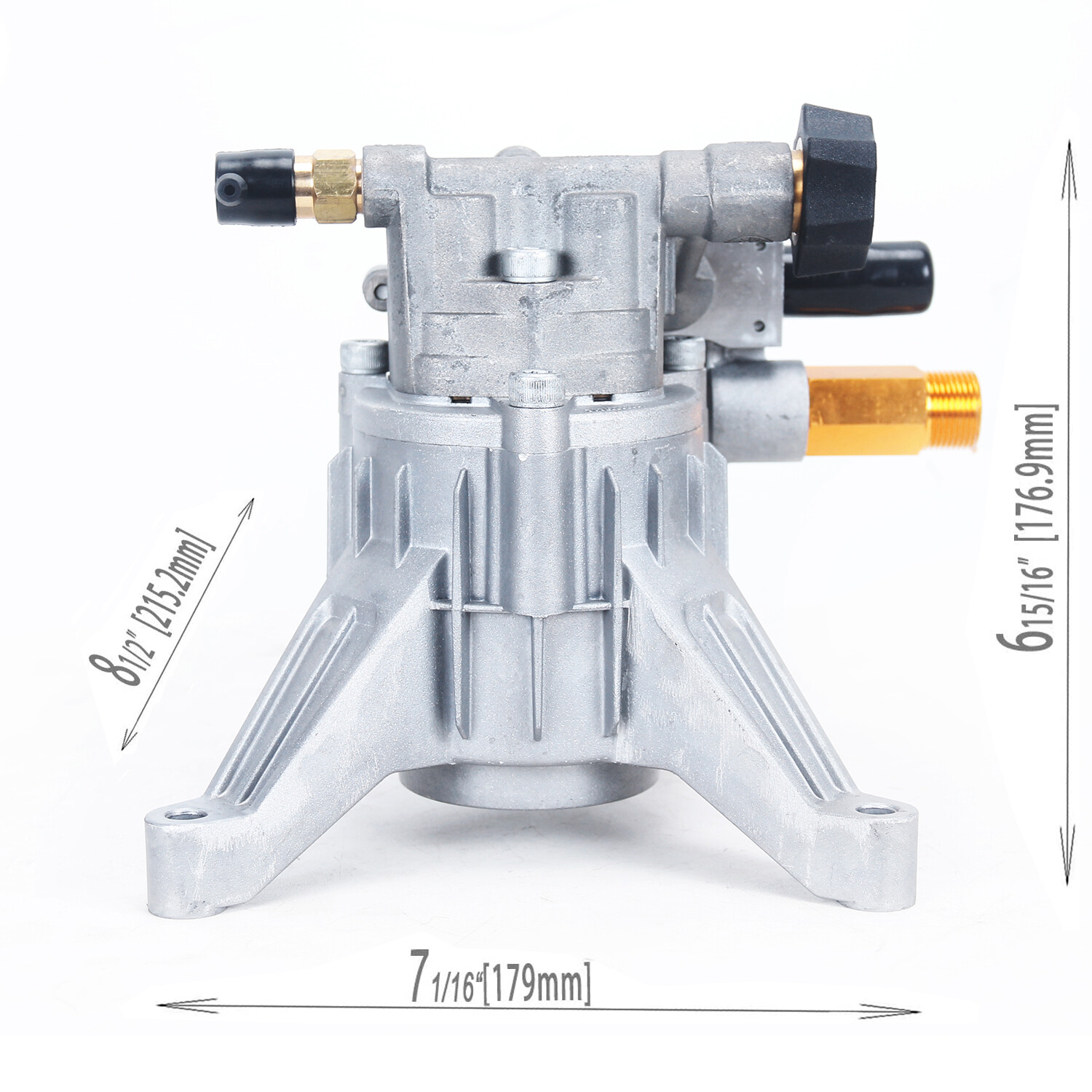 Pressure Washer Pump,Vertical 7/8″ Shaft, MAX 2700 PSI, 2.4 GPM, Rear Outlet+Key