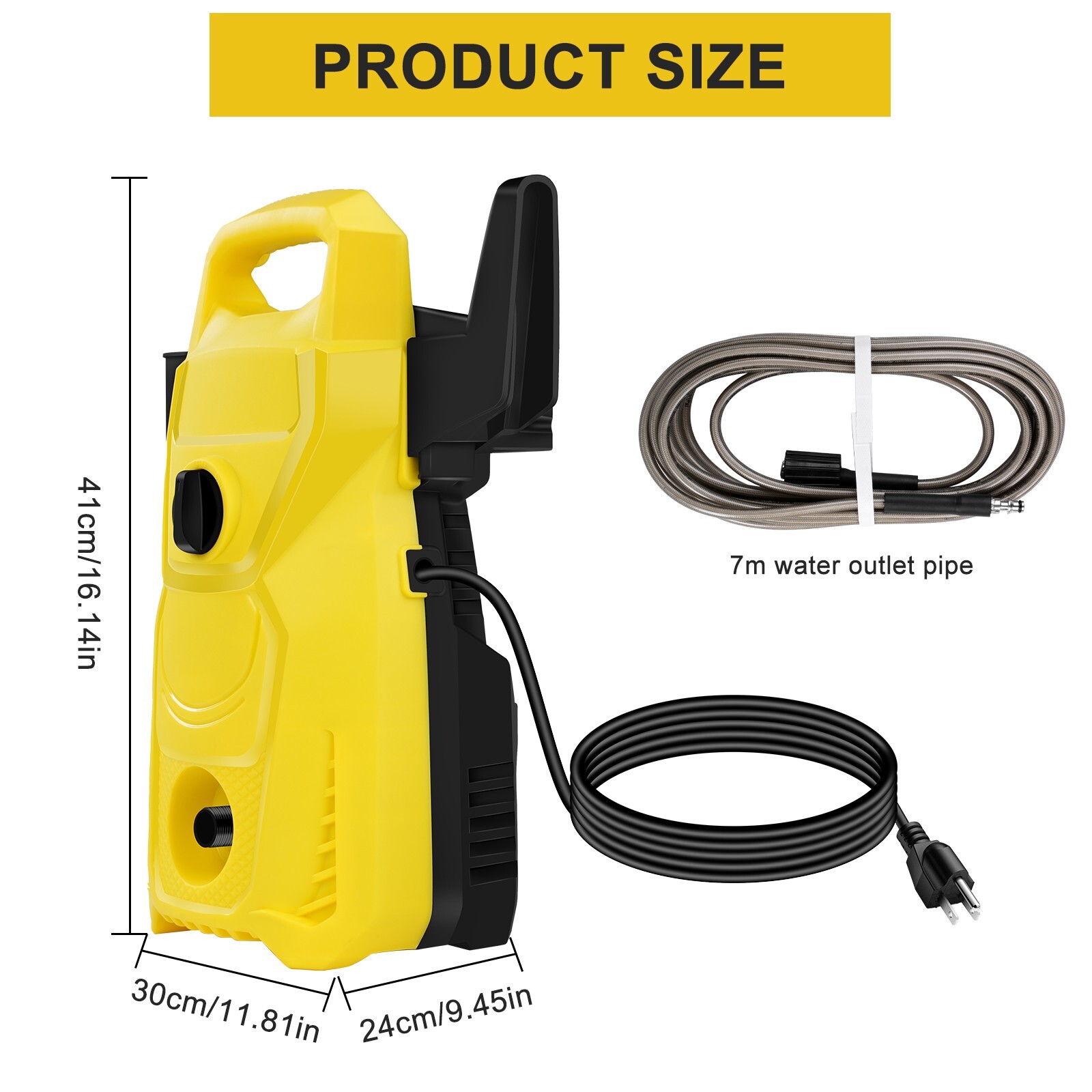 110V Electric Pressure Washer for Car & Home Cleaning, 2800W High Power