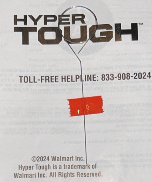 Hyper Tough Electric Pressure Washer 1600PSI Operator’s Manual With Key Pin