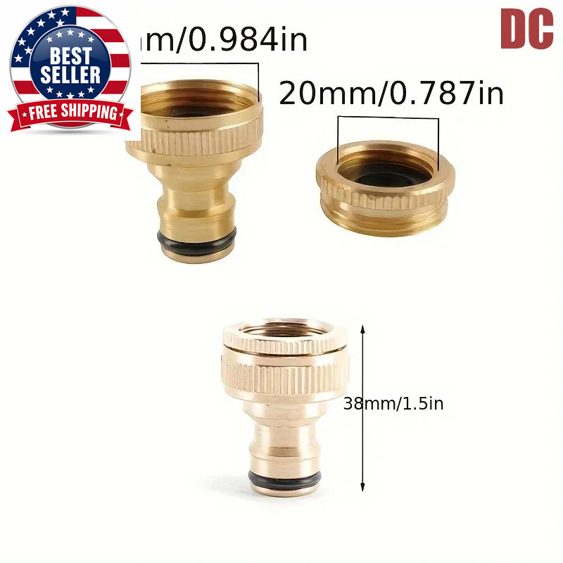 Brass Faucet Tap Connector Mixer Hose Adaptor Quick Connecter 1/2 3/4 Copper Hos