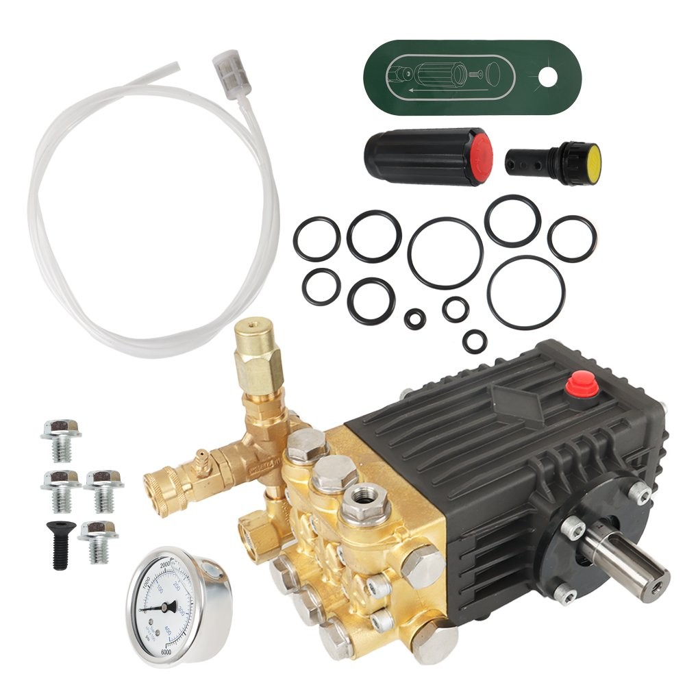 24mm 3600 PSI 4.9GPM Pressure Power Washer Pump Solid Shaft Belt Drive