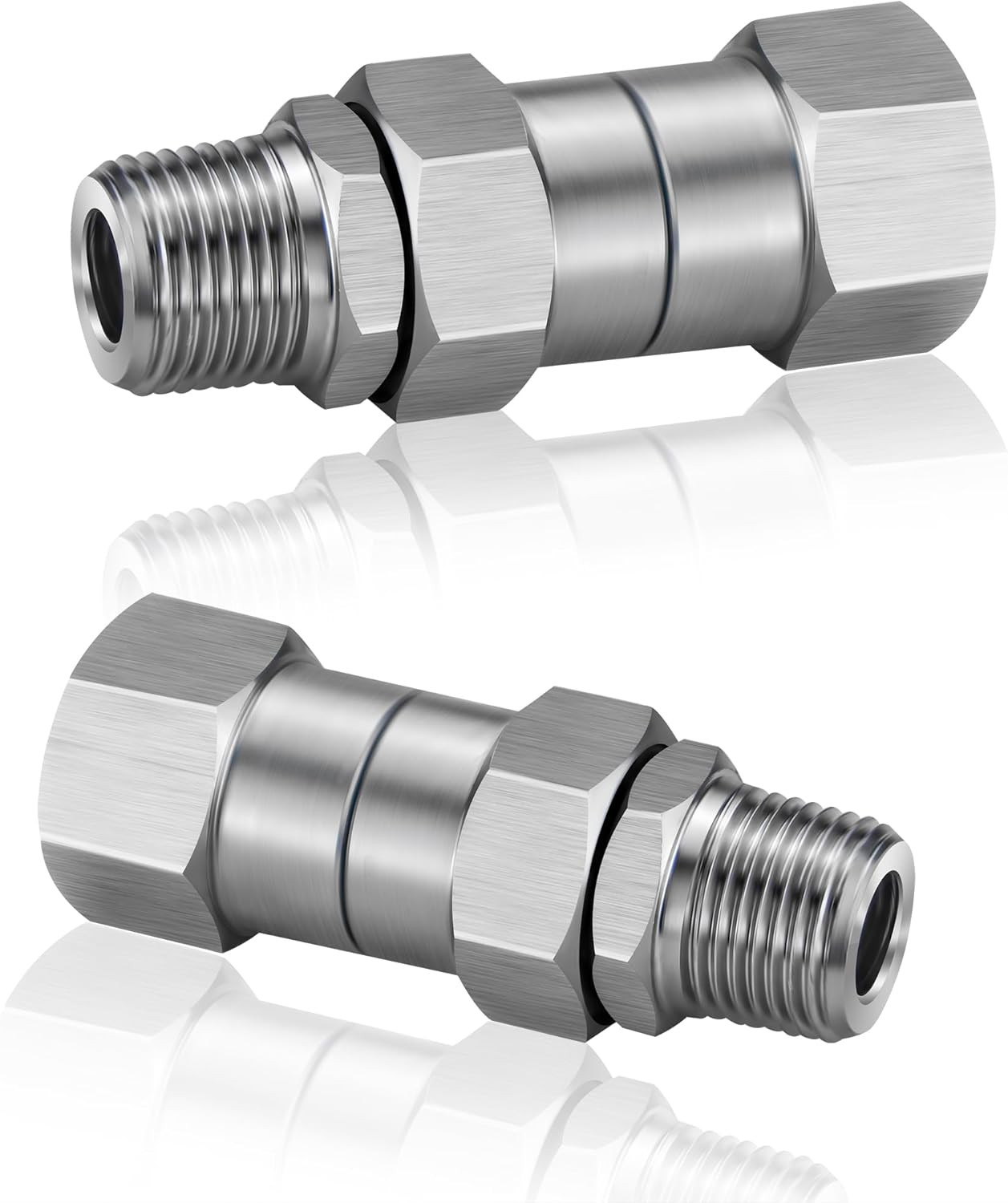 Jingzan 2 PACK Pressure Washer Swivel 3/8″ NPT Stainless Steel, 360° Rotating Ki