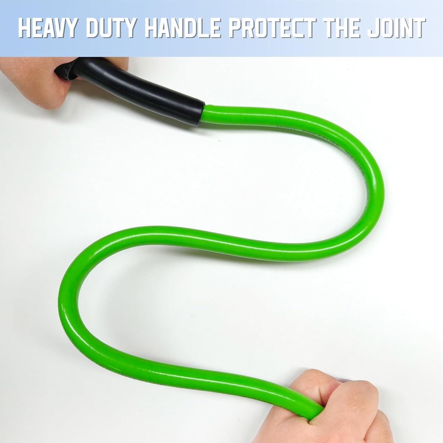 Extended 50FT Kink Resistant Power Washer Hose, 3300 PSI PVC Material