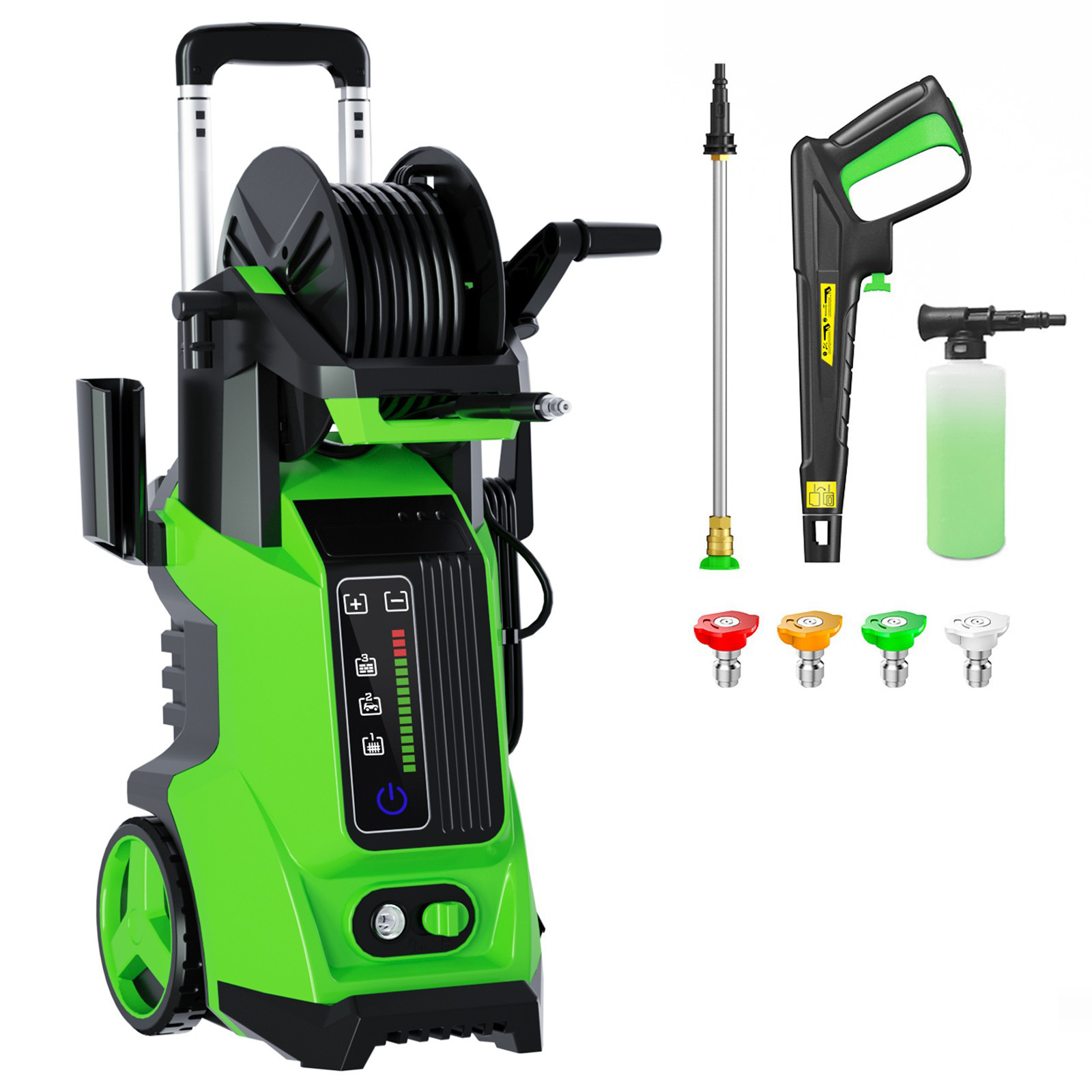 Pressure Washer 4500PSI 4.0GPM, 15-Level Touchscreen, Soap Tank, for Garden