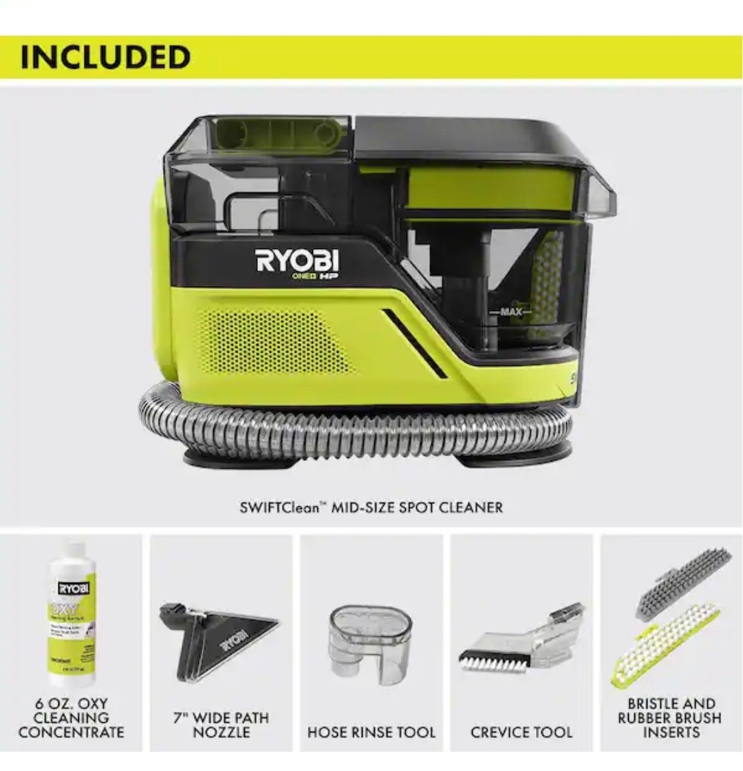 RYOBI HP 18V Brushless Cordless SWIFTClean Mid-Size Spot Cleaner (Tool Only)