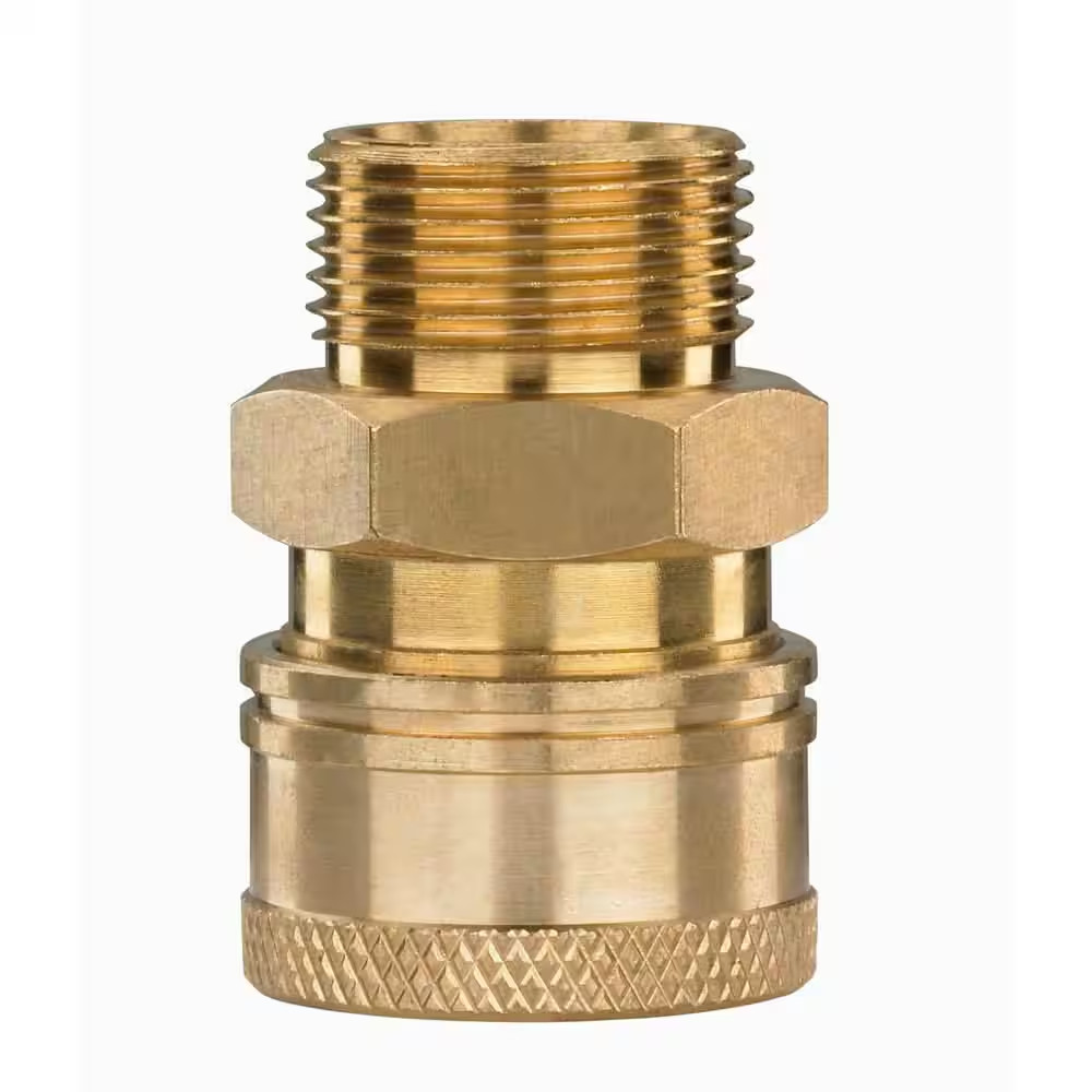 3/8 In. Female Quick-Connect X Male M22 Coupler for Most Gas and Electric Pressu