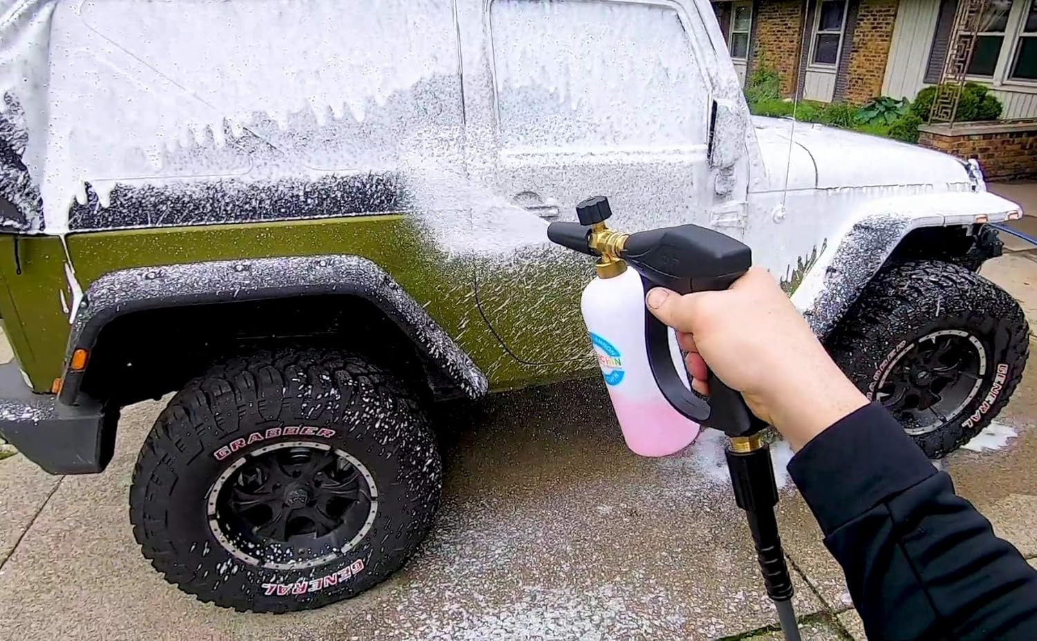 1/4″ High Pressure Washer Gun Spray Nozzle Tip Car Wash Foam Short Wand 3000 PSI