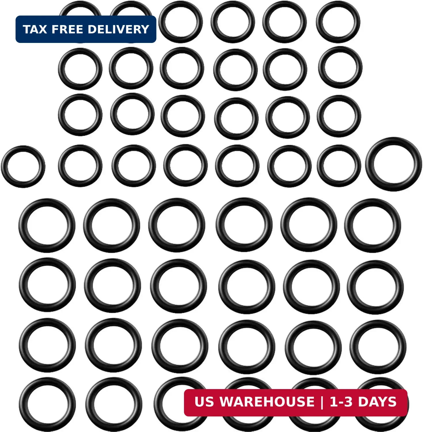 Tatuo 50 Pieces Power Pressure Washer O-Rings Replacement for 1/4 inch, 3/8 inch