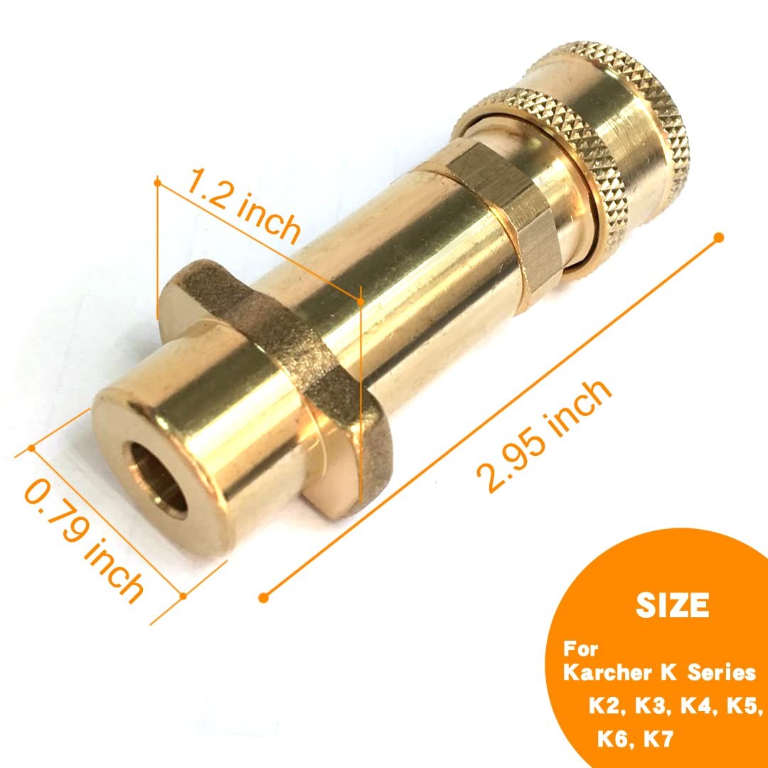 Brass Pressure Washer Adapter,Short Pole for Karcher K Series,K2,K3,K4,K5,K6,…