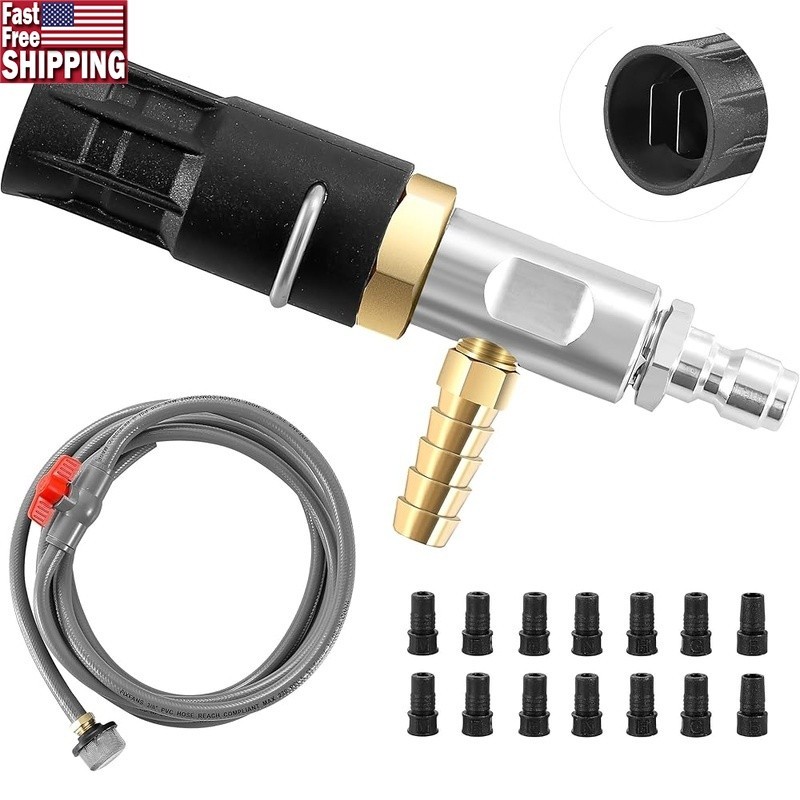 Adjustable Long Range Nozzle Pressure Washer Injector 2-2.5 GPM 2000-3000 PSI US