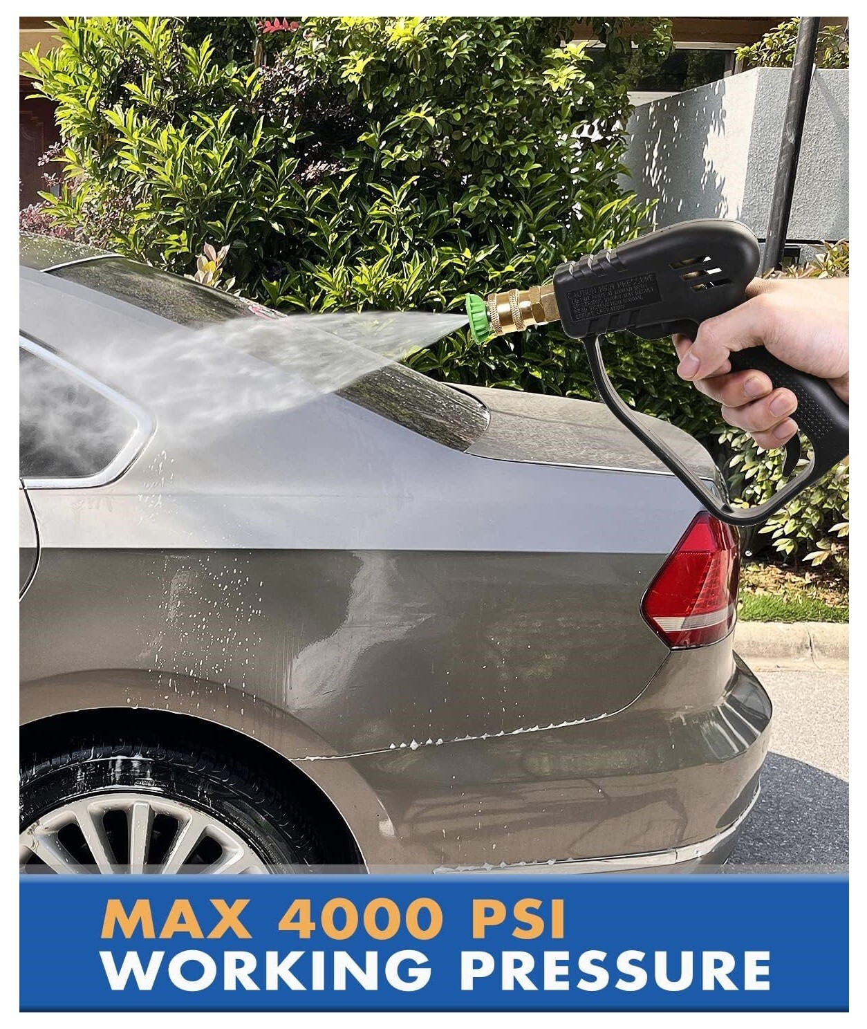 Short Pressure Washer Gun with M22-14mm Inlet, Stubby High Pressure Handle Gun