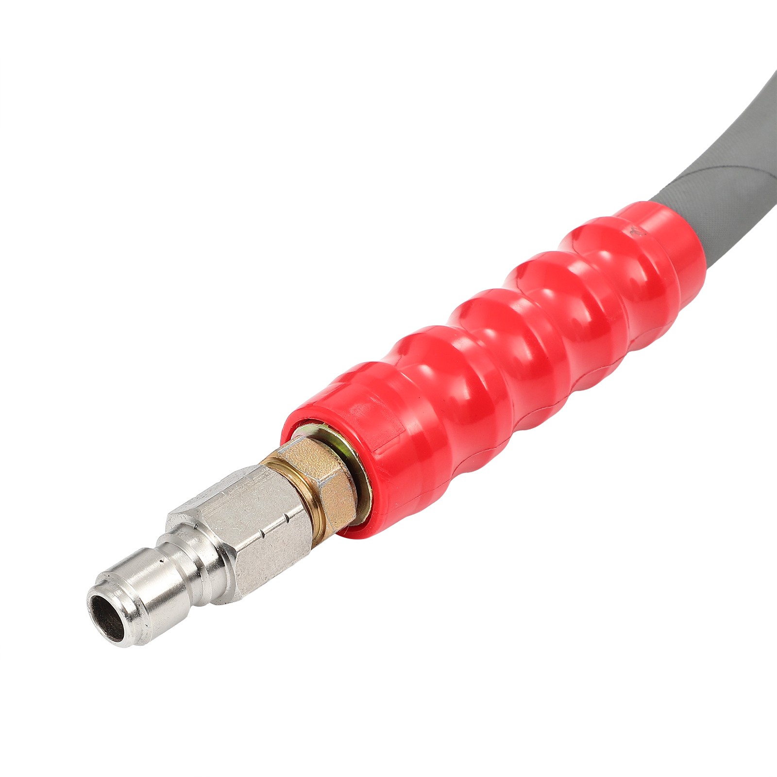 3/8″ x 50ft 6000psi Hot Water Pressure Washer Hose 2-Braid R2 Gray