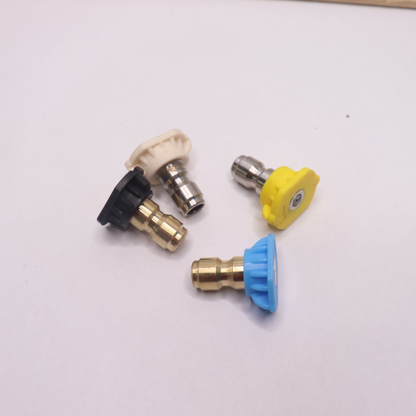 (4-Pk) High Water Pressure Tips Yellow/Blue/Black/White