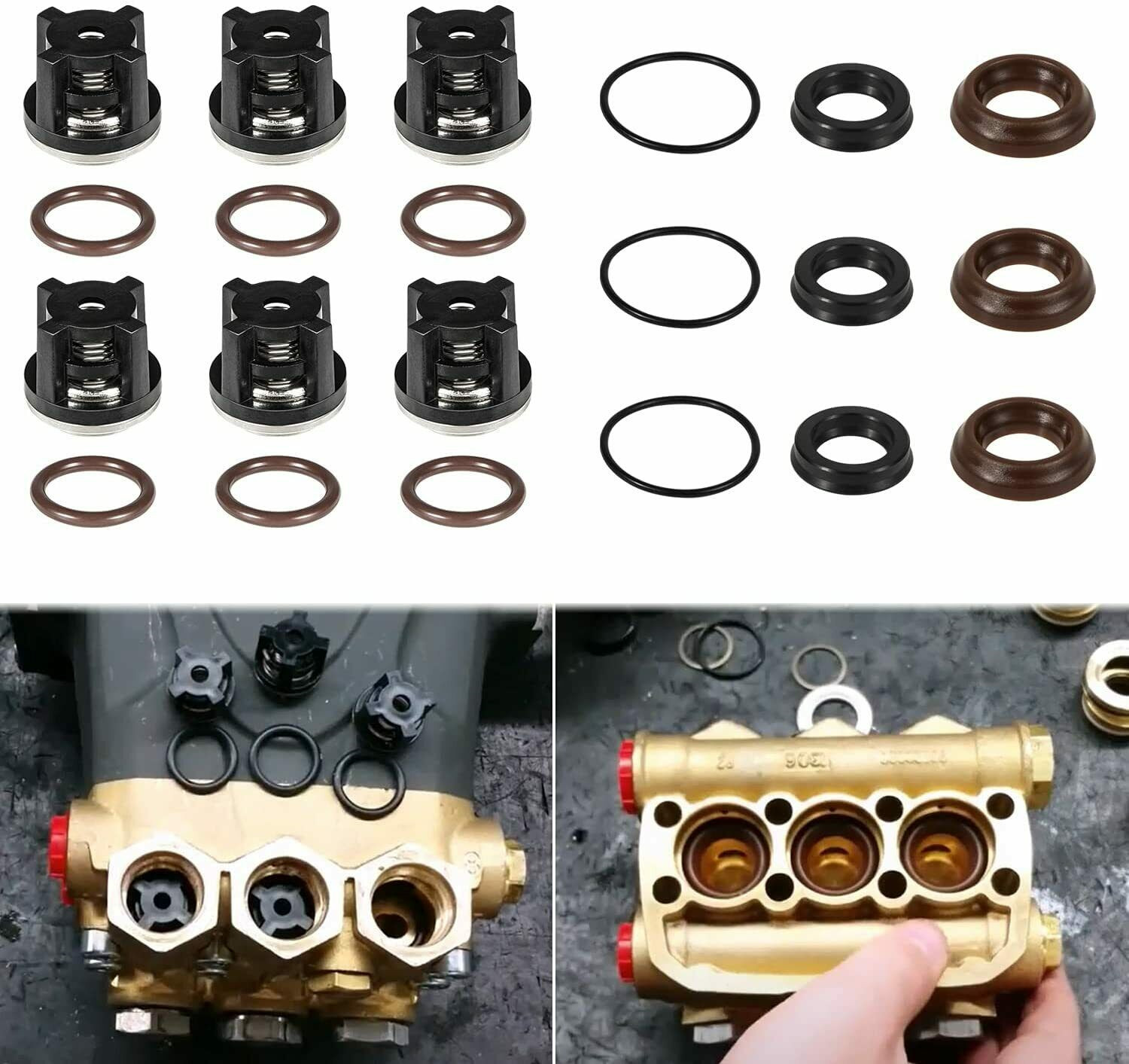 AR1857 Pressure Washer Packing Kit &Water Pump Check Valves For Annovi Reverberi