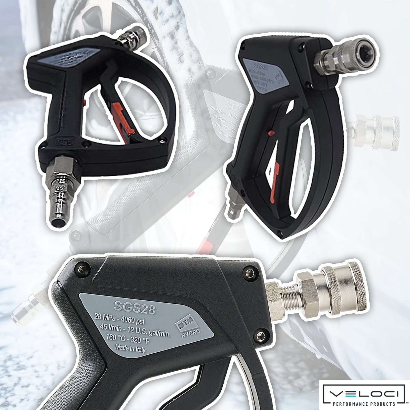 MTM Hydro SGS28 Pressure Washer Trigger Gun with Installed Stainless Steel Co…
