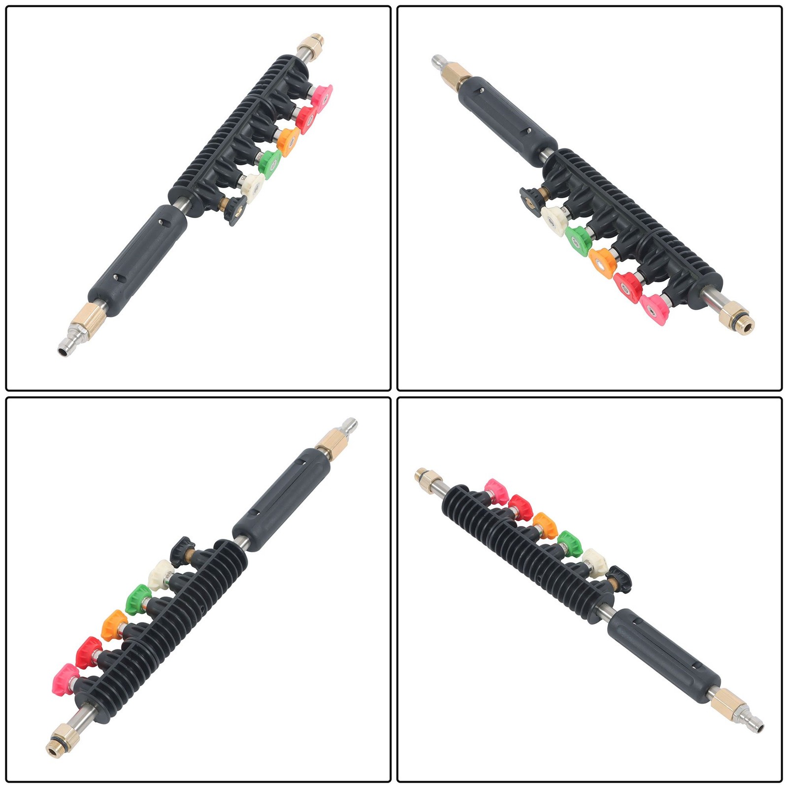 9-Piece Set Of High Pressure Water Gun Extension Rod 1/4’’Quick Connect 4000 PSI