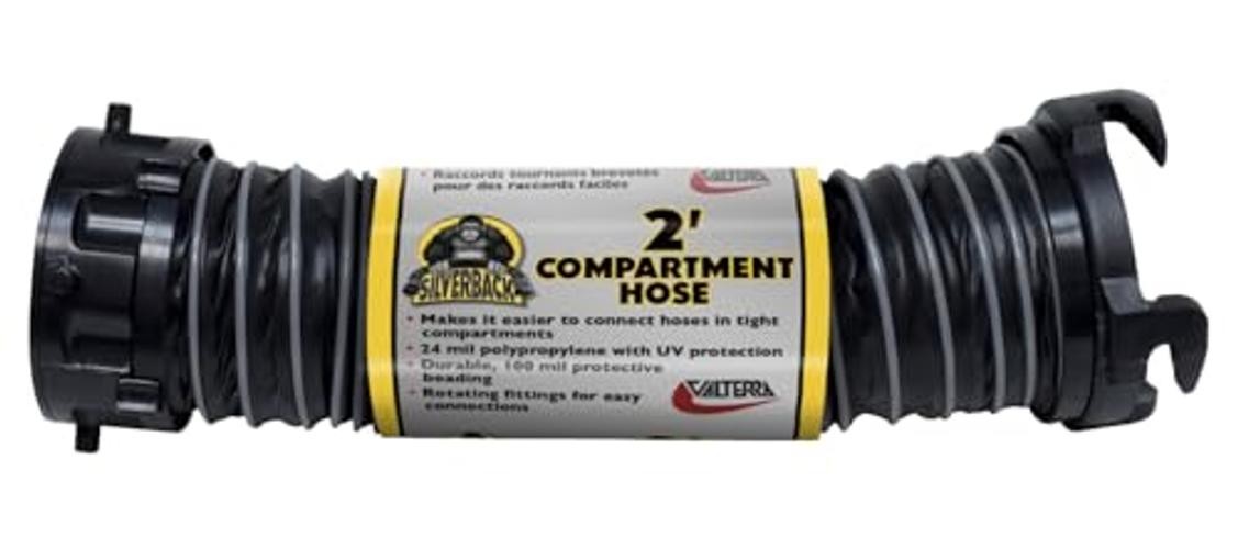 Valterra ! Valterra D04-0602 2′ Silverback Compartment Hose, Gray/Black