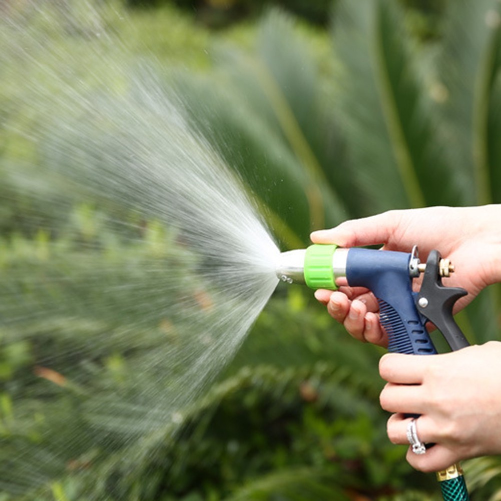 Ergonomic Adjustable Hose Nozzle with Multiple Water Patterns for Outdoor Use
