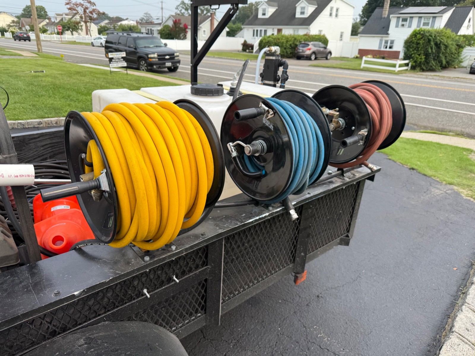 hot water power washer with a soft wash system