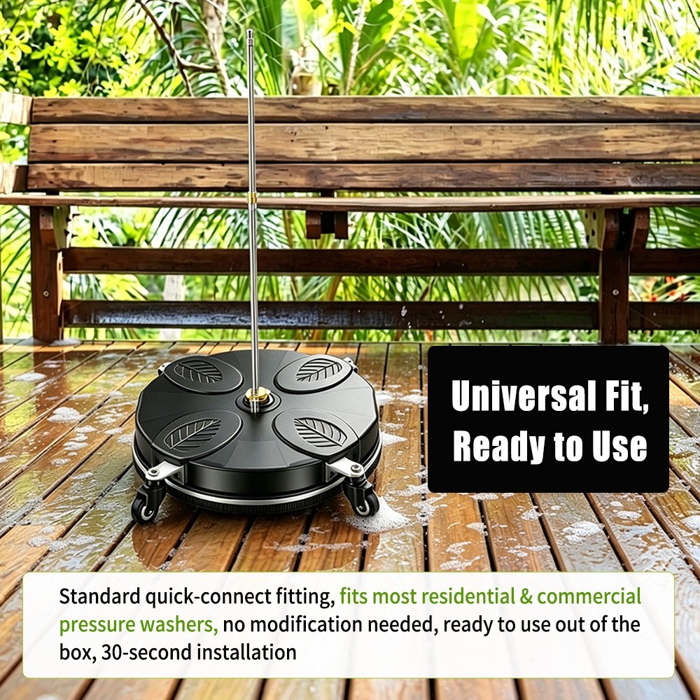 18″ Pressure Washer Surface Cleaner 4200PSI 8.0 GPM 120℉ Cleaning Attachment USA