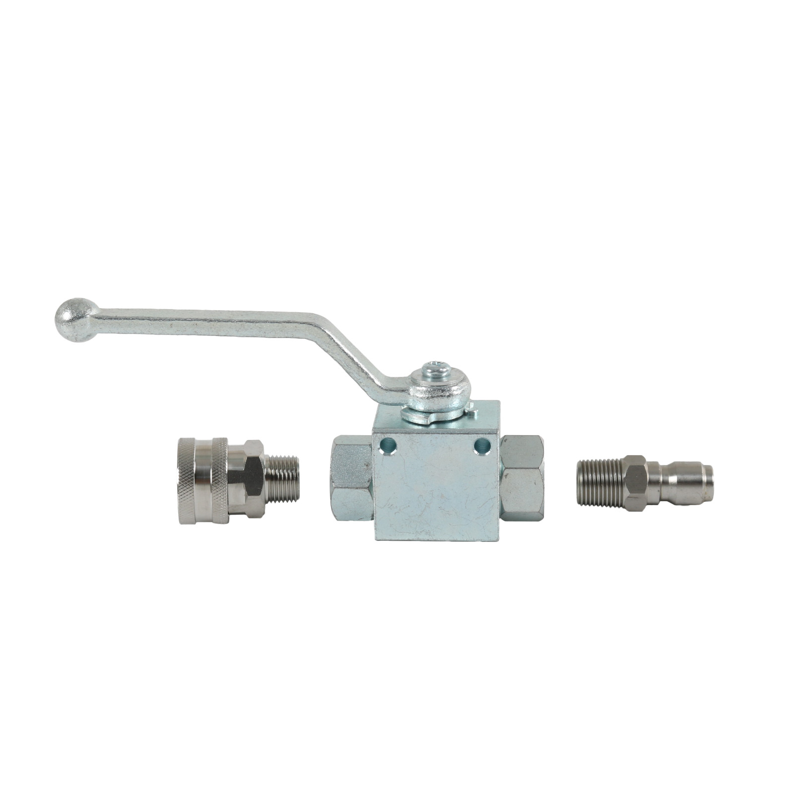 Steel High Pressure Washer Ball Valve Kit, 3/8 Inch Quick Connect 4500 PSI NEW