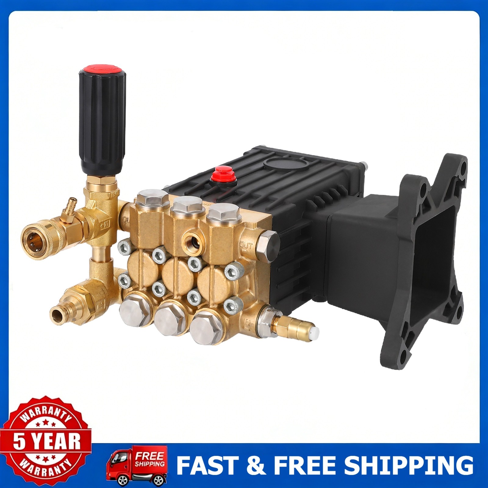 4000PSI High Pressure Washing Pump 4.4GPM 1″ Compatible with Honda GX340/390/27