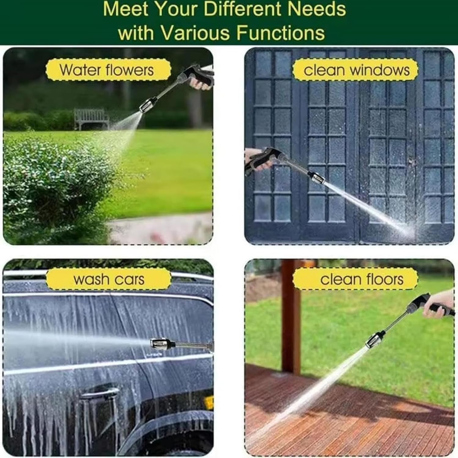 Aquoxis Cordless Cleaning Device Converts Garden Hose to Pressure Washer NEW