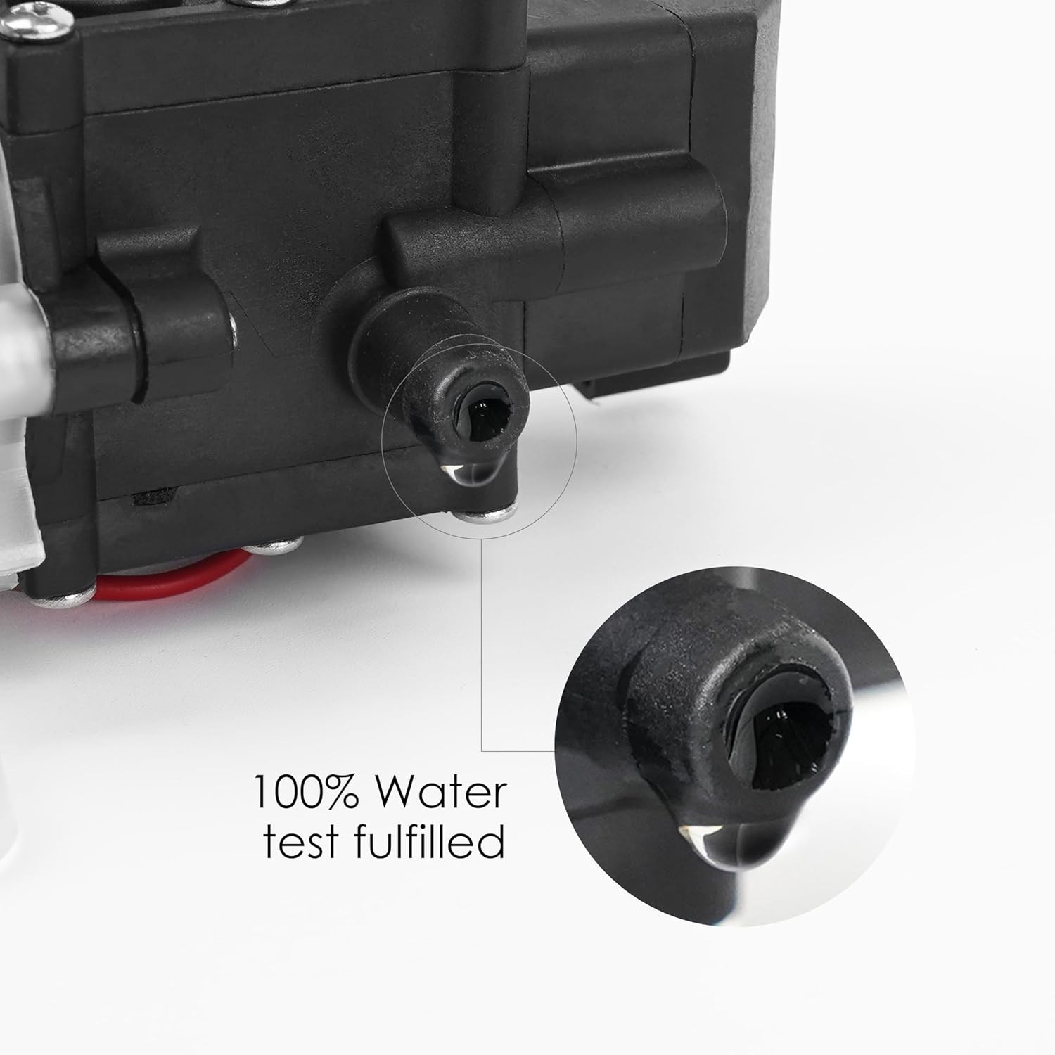 12V Diaphragm Water Pump with Pressure Switch – 1.2 GPM 80 PSI Self-Priming S