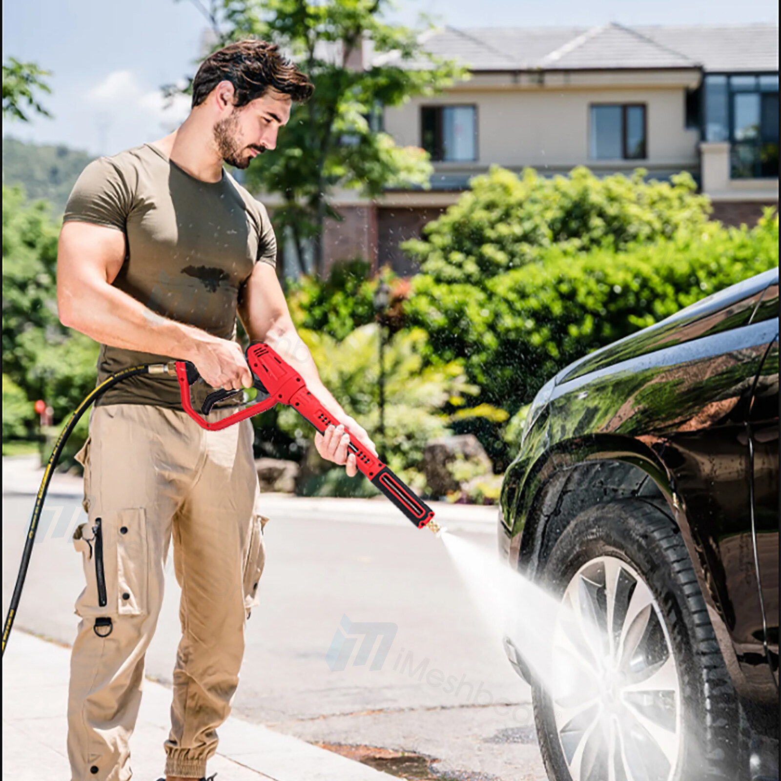 High Pressure 4000PSI Car Power Washer Gun Spray Wand Lance Nozzle 25/50′ Hose
