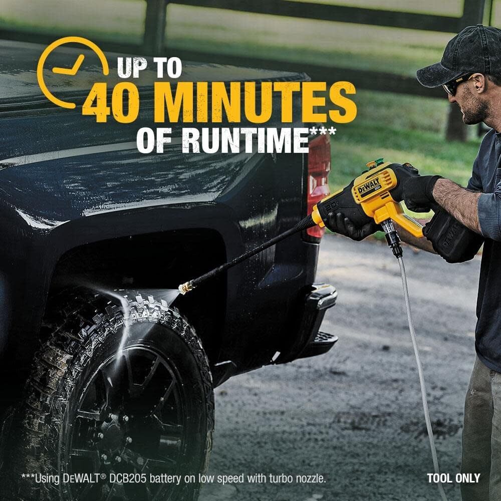 DEWALT Cordless Pressure Washer, Power Cleaner, 550-PSI, 1.0 GPM, Tool Only,